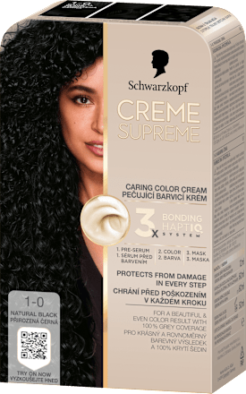 barva na vlasy Creme Supreme 1-0 Přirozená černá Schwarzkopf CREME SUPREME