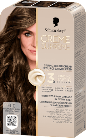 barva na vlasy Creme Supreme 6-0 Přirozená tmavá blond Schwarzkopf CREME SUPREME