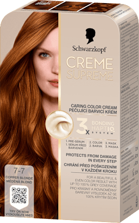 barva na vlasy Creme Supreme 7-7 Měděná blond Schwarzkopf CREME SUPREME