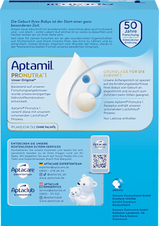 Anfangsmilch Pre Pronutra von Geburt an Aptamil