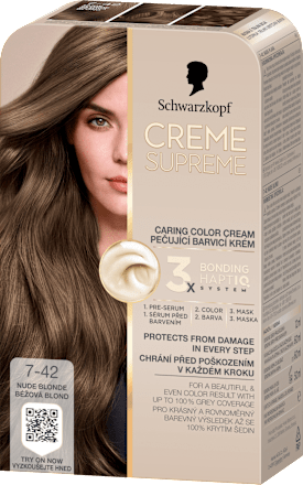 barva na vlasy Creme Supreme 7-42 Béžová blond Schwarzkopf CREME SUPREME