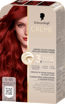 barva na vlasy Creme Supreme 6-88 Tmavá červená Schwarzkopf CREME SUPREME
