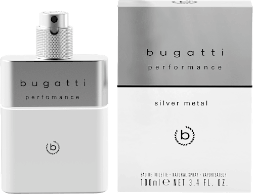 performance silver metal edt bugatti