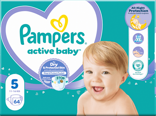 Пелени active baby, размер 5 (11-16 kg) Pampers active baby