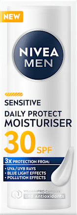 Vlažilna krema za obraz Sensitive Daily Protect z ZF 30  NIVEA MEN