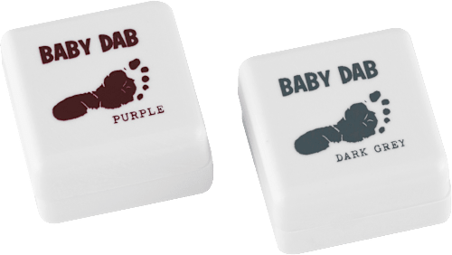 Farby na odtlačky detských nôh a rúk - fialová/šedá BABY DAB