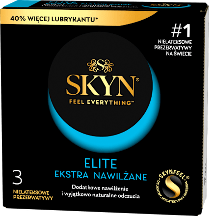Prezerwatywy Elite Ekstra nawilżane SKYN