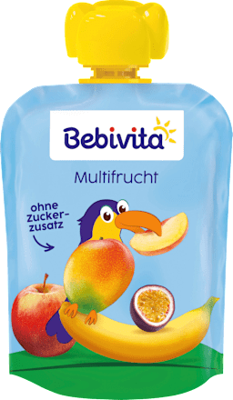 Quetschie Kinderspass Multifrucht ab 1 Jahr (4x90 g) Bebivita