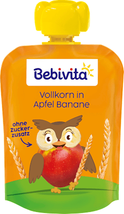 Quetschie Vollkorn in Apfel Banane, ab 1 Jahr (4 x 90g) Bebivita