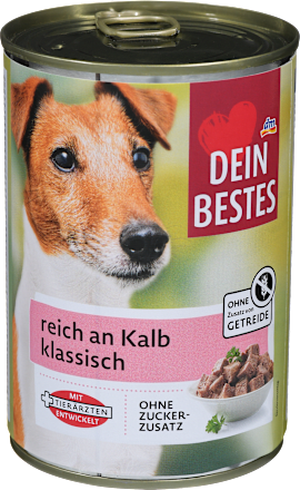 Vlažna hrana za pse sa teletinom DEIN BESTES