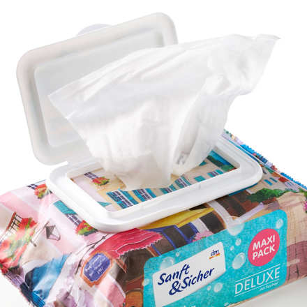 vlhčený toaletní papír Deluxe Maxipack Sanft&Sicher