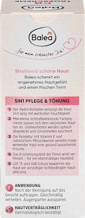 Дневен крем 5 в 1 за светла кожа, SPF 15 Balea