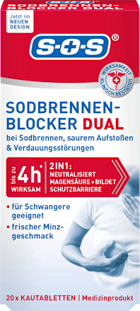 Sodbrennen Blocker DUAL Kautabletten SOS