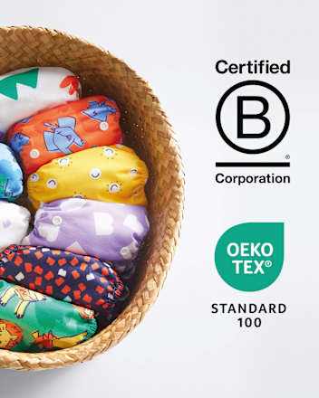 Stoffwindel wiederverwendbar, Motiv Giraffe Bambino Mio