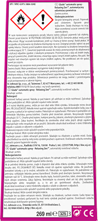 Odświeżacz powietrza w aerozolu automatycznym  - RELAXING ZEN - urządzenie glade