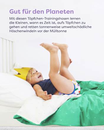 Töpfchen-Trainingshose wiederverwendbar, 2-3 Jahre, lila/bunt Bambino Mio