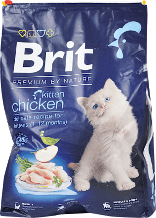 Granuly pre mačky PREMIUM BY NATURE kitten chicken Brit