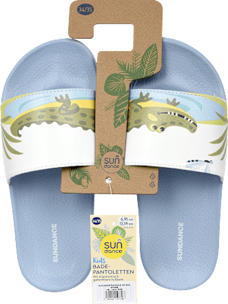 pantofle dětské modré s krokodýlem vel. 34/35 SUNDANCE