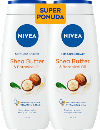 Shea Butter & Botanical Oil gel za tuširanje, duopack 2 x 250 ml NIVEA