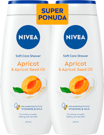 Apricot & Apricot Seed Oil gel za tuširanje, duopack 2 x 250 ml NIVEA