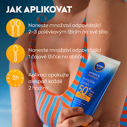 protect & moisture mléko na opalování SPF50+ NIVEA SUN