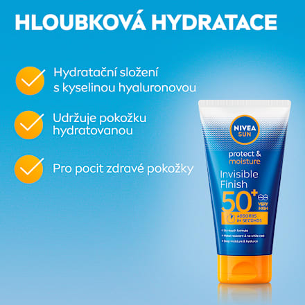 protect & moisture mléko na opalování SPF50+ NIVEA SUN