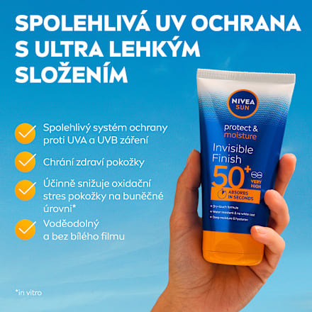 protect & moisture mléko na opalování SPF50+ NIVEA SUN