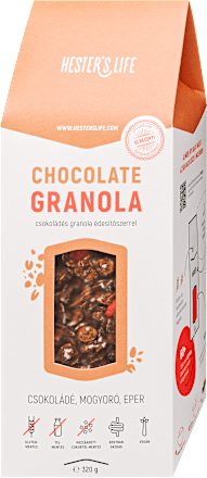 Csokoládés granola, gluténmentes Hester’s Life