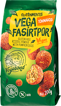 Gluténmentes vega fasírtpor tökmagos ízesítéssel Vegabond