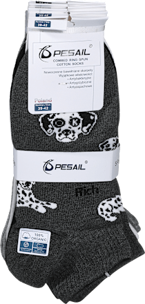 Nizke nogavice z motivom psov, velikost 39–42 (5 parov), več različic PESAIL