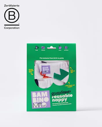 Stoffwindel wiederverwendbar, Lila-Bäm Bambino Mio