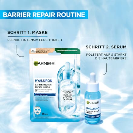 Tuchmaske Serum Hyaluron Barrier Repair Garnier Skin Active
