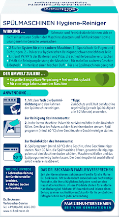 Spülmaschinen-Reiniger Hygiene Dr. Beckmann