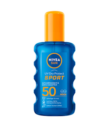 Napozó spray FF50, átlátszó, Protect & Dry touch NIVEA SUN