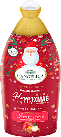 Душ гел Happy Christmas Ябълка и канела L'ANGELICA