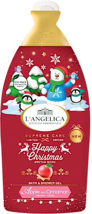 Душ гел Happy Christmas Ябълка и канела L'ANGELICA