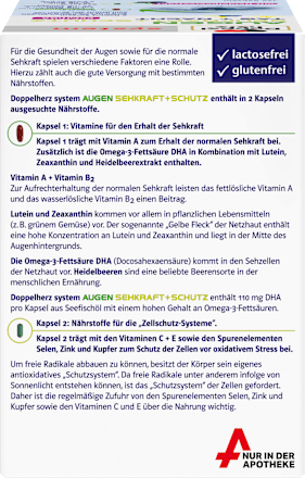 Doppelherz system Augen Sehkraft + Schutz Tag und Nacht Kapseln 120 St Doppelherz