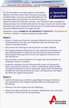 Doppelherz system  Augen Plus Sehkraft + Schutz Kapseln 120 St Doppelherz