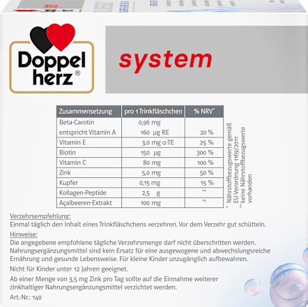 Doppelherz system Kollagen Beauty Trinkfläschchen 30 St Doppelherz
