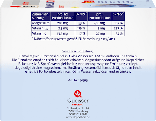 Doppelherz system Magnesium 400 Citrat Granulat Beutel 40 St Doppelherz