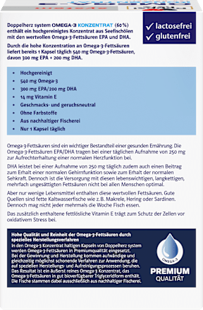 Doppelherz system Omega-3 Konzentrat Kapseln 120 St Doppelherz