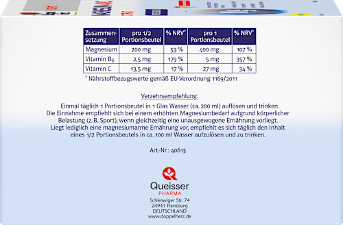 Doppelherz system Magnesium 400 Citrat Granulat Beutel 60 St Doppelherz