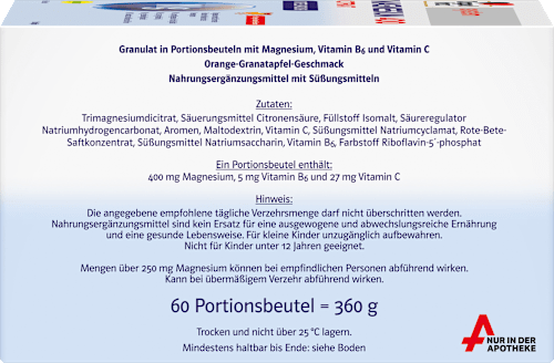 Doppelherz system Magnesium 400 Citrat Granulat Beutel 60 St Doppelherz