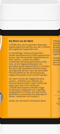LITOZIN Ultra Hagebuttenpulver mit Vitamin C Kapseln 120 St LITOZIN