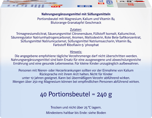 Doppelherz system  Magnesium + Kalium Citrat Sport Beutel 40 St Doppelherz