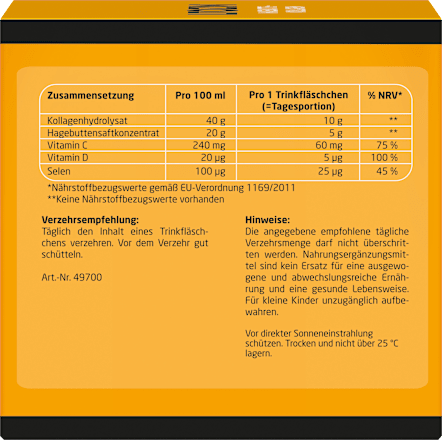 LITOZIN Hagebutte + Kollagen Trinkfläschchen 30 St LITOZIN