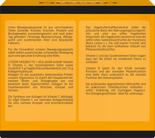 LITOZIN Hagebutte + Kollagen Trinkfläschchen 30 St LITOZIN
