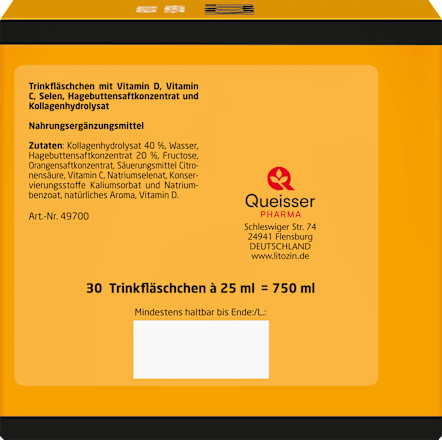 LITOZIN Hagebutte + Kollagen Trinkfläschchen 30 St LITOZIN