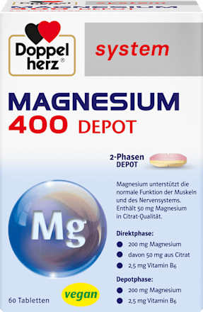 Doppelherz system Magnesium 400 Depot Tabletten 60 St Doppelherz