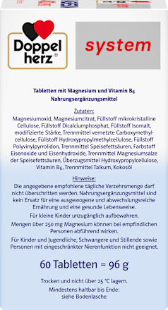 Doppelherz system Magnesium 400 Depot Tabletten 60 St Doppelherz